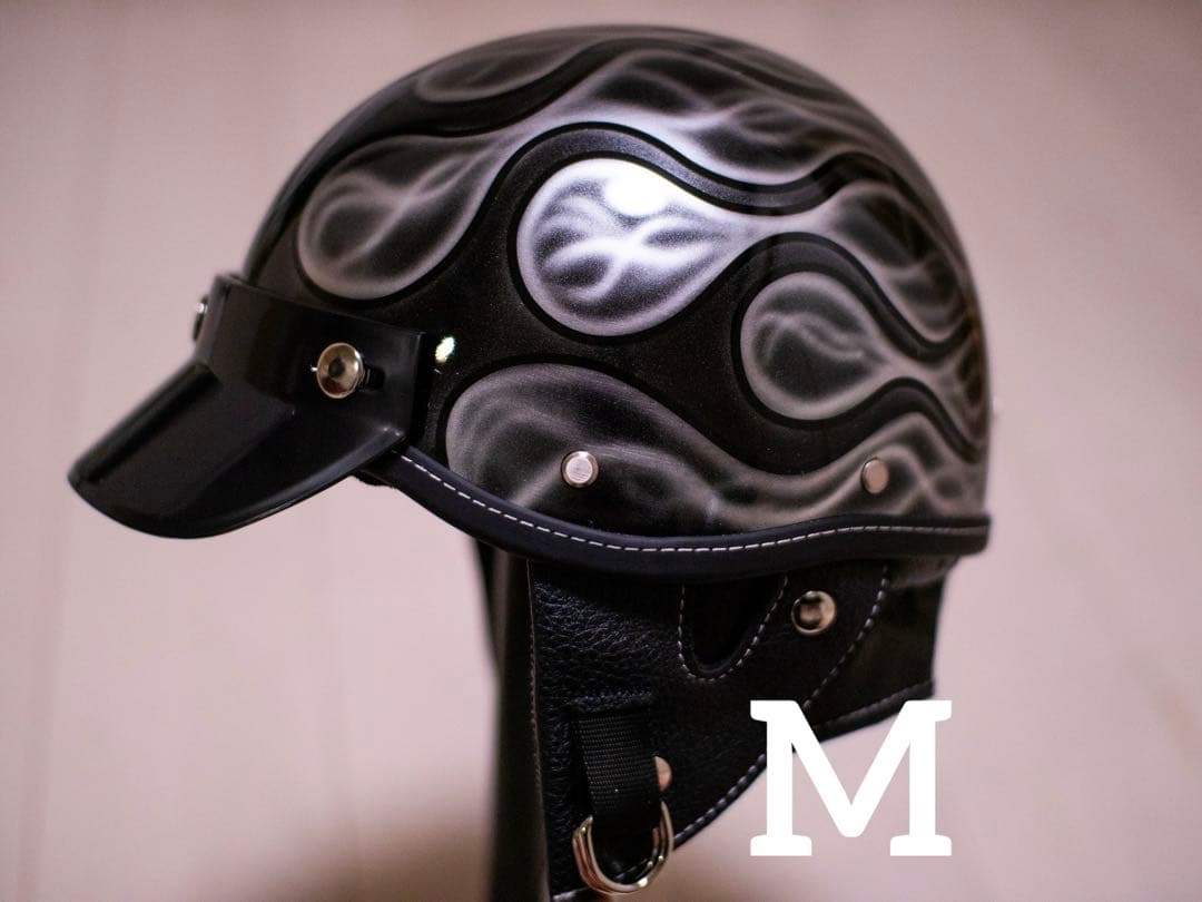 M 新品未使用　ポリヘル　ポリス　ヘルメット 黒シルバーフレア