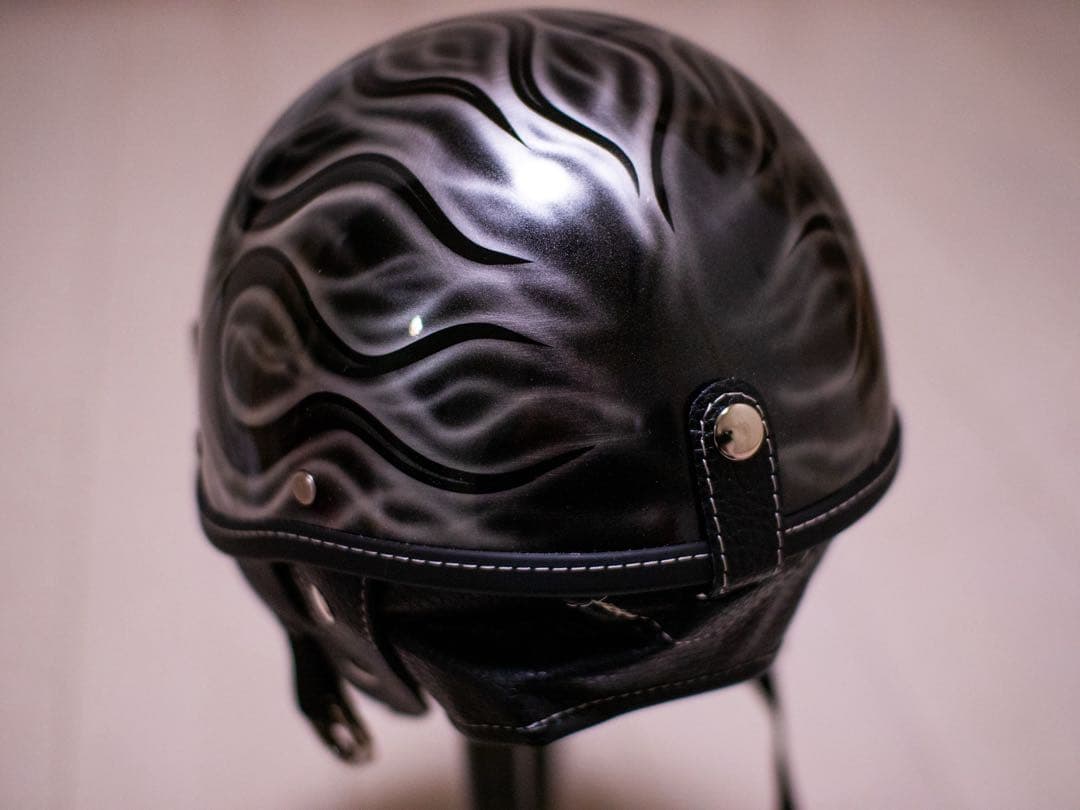 M 新品未使用　ポリヘル　ポリス　ヘルメット 黒シルバーフレア