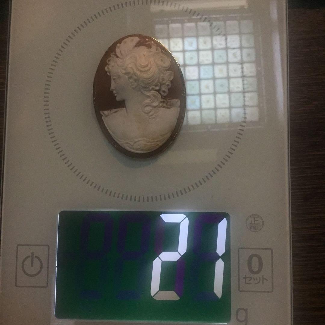 カメオK18ブローチ