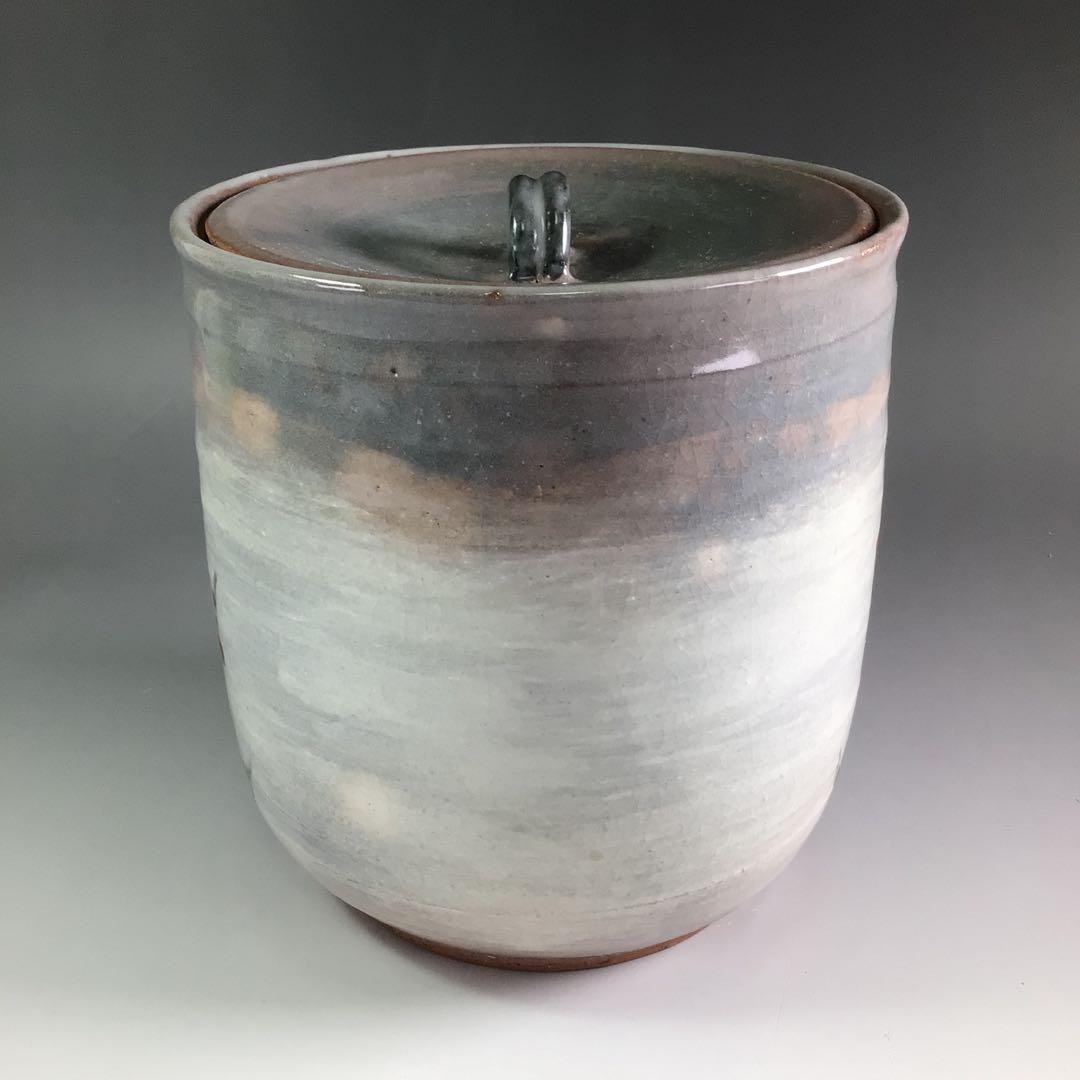 Ｐ９７７　水指　『玉欽造』『金彩梅絵』『一重口水指』　共箱　茶道具