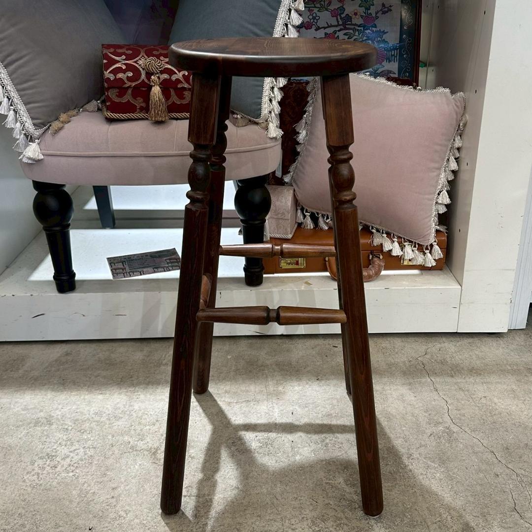 iΦ ハイスツール 花台 スツール アンティーク 木製