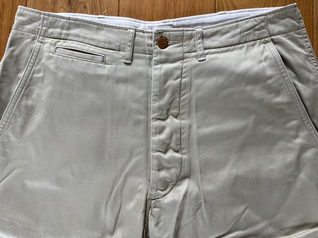 CIOTAシオタ 初期スビンコットンウエポンチノパンツ　size6ベージュ