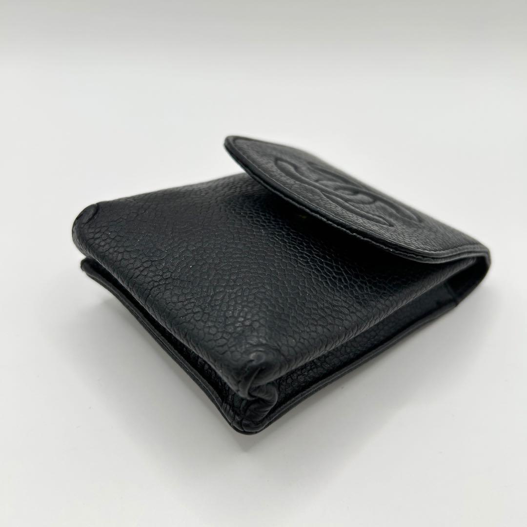 CHANEL シャネル マルチポーチ ココマーク キャビアスキン ブラック