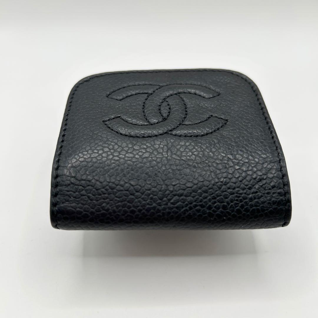 CHANEL シャネル マルチポーチ ココマーク キャビアスキン ブラック