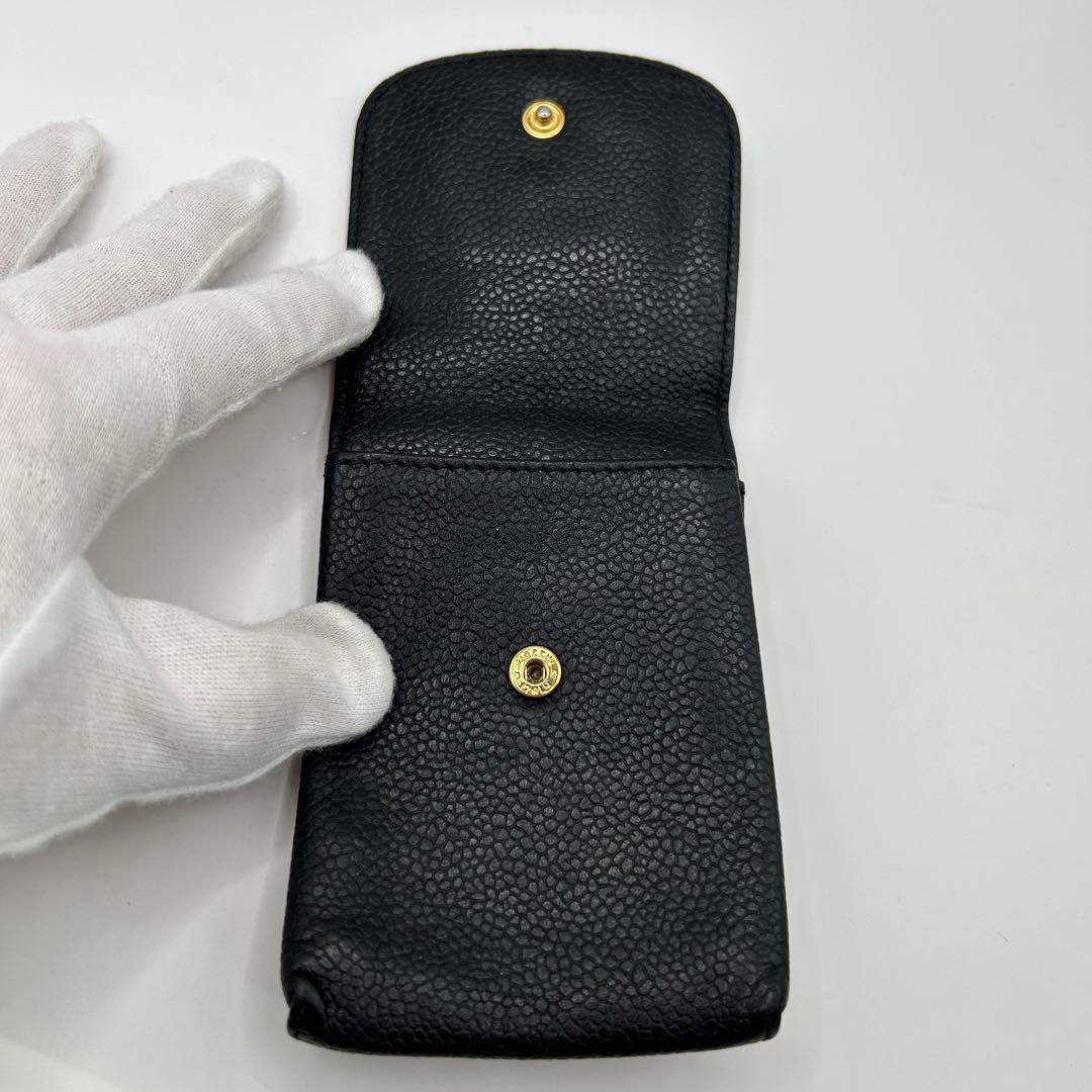 CHANEL シャネル マルチポーチ ココマーク キャビアスキン ブラック