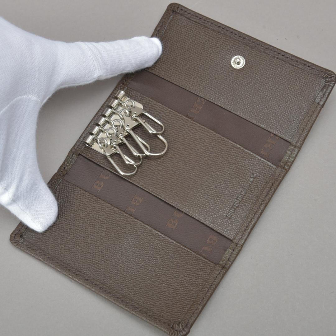 新品◇バーバリー ノバチェック柄 5連 キーケース ベージュ ブラウン 箱付き