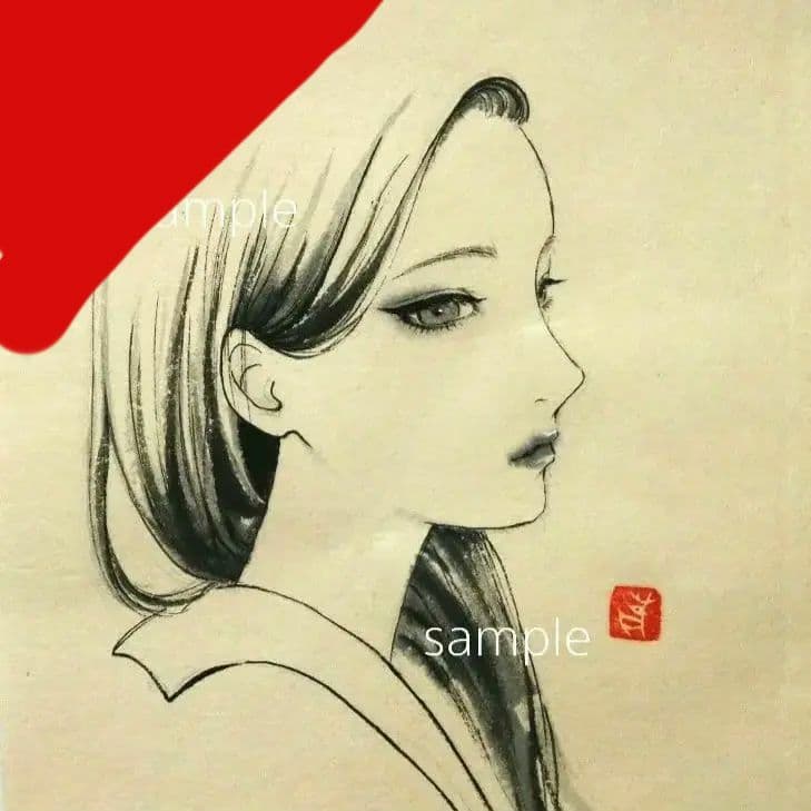 専用　肉筆原画　絵画　水墨画　美人画　和装　墨絵 日本画