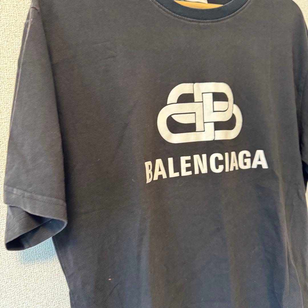 バレンシアガ　BBモードクルーネックロゴプリント　Tシャツ