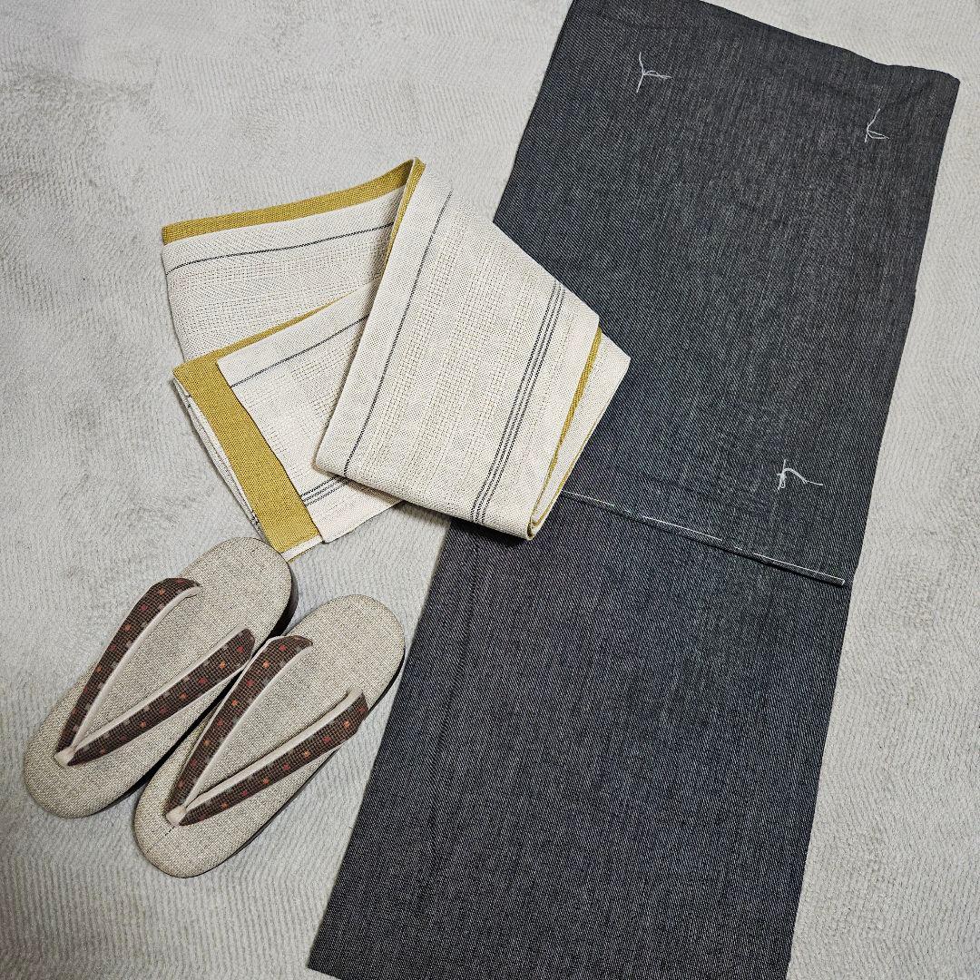 人気の無地綿麻ゆかた　仕立て上がり　浴衣、レディース