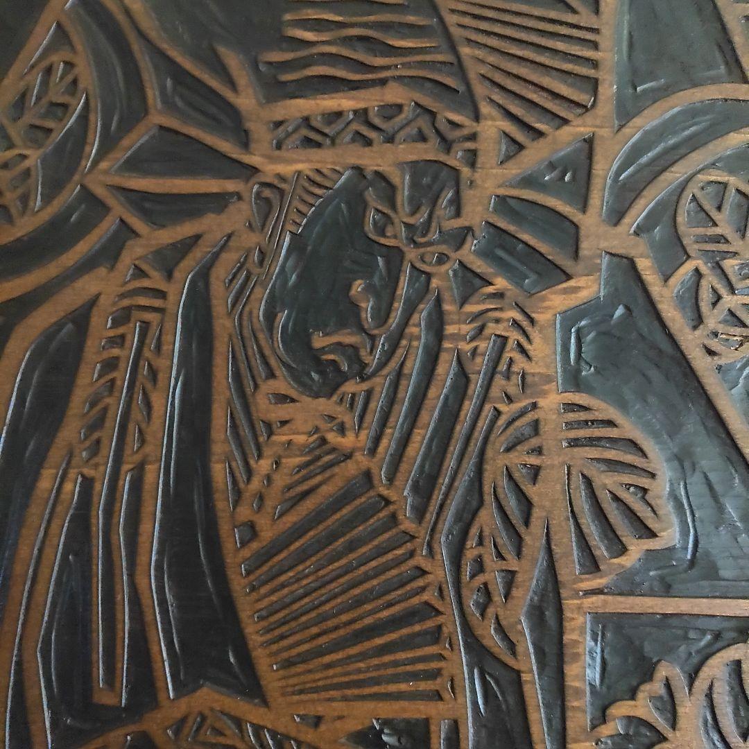 クリフトン·カーフ　希少　モノクロ版画と版木の2点セット