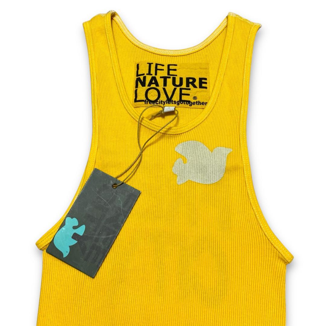 FREECITY　フリーシティ　リブ タンクトップ　イエロー　L　キムタク着