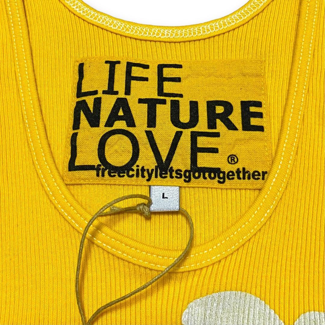 FREECITY　フリーシティ　リブ タンクトップ　イエロー　L　キムタク着