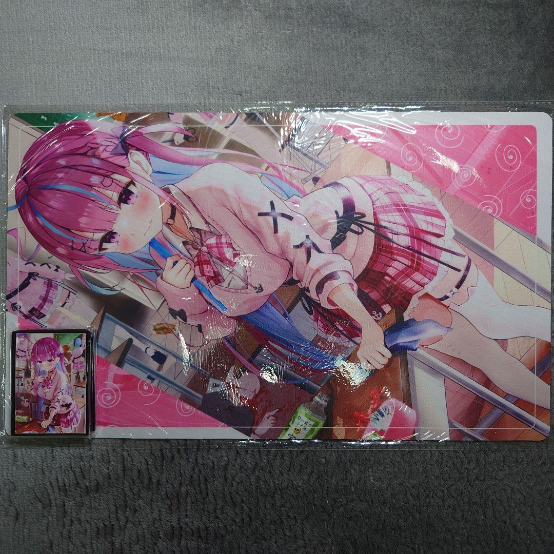 α1 ホロライブ お弁当&ひっくり返す 湊あくあ スリーブ&プレイマット
