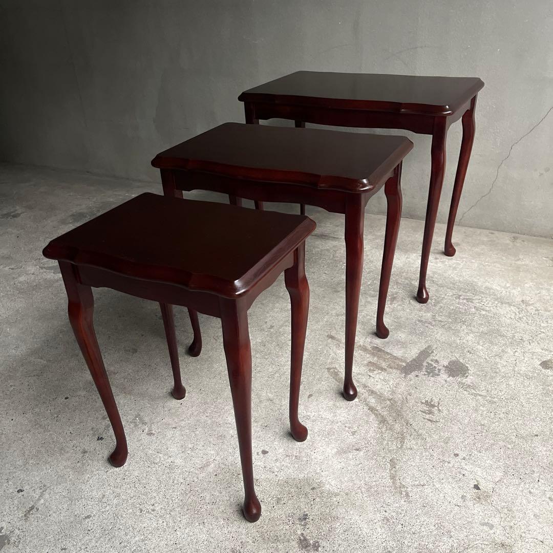 英国クラシック　猫脚　ネストテーブル オールドヴィンテージ