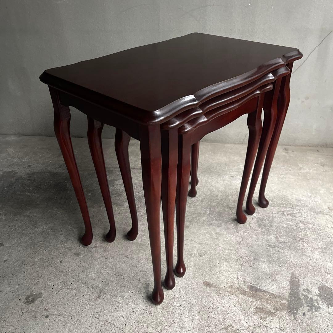 英国クラシック　猫脚　ネストテーブル オールドヴィンテージ