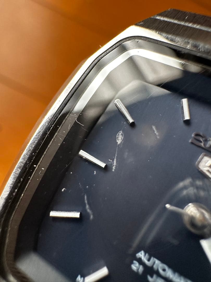 SEIKO 5 自動巻き スクエアケース 裏スケ 純正ブレス　調整用コマ無し