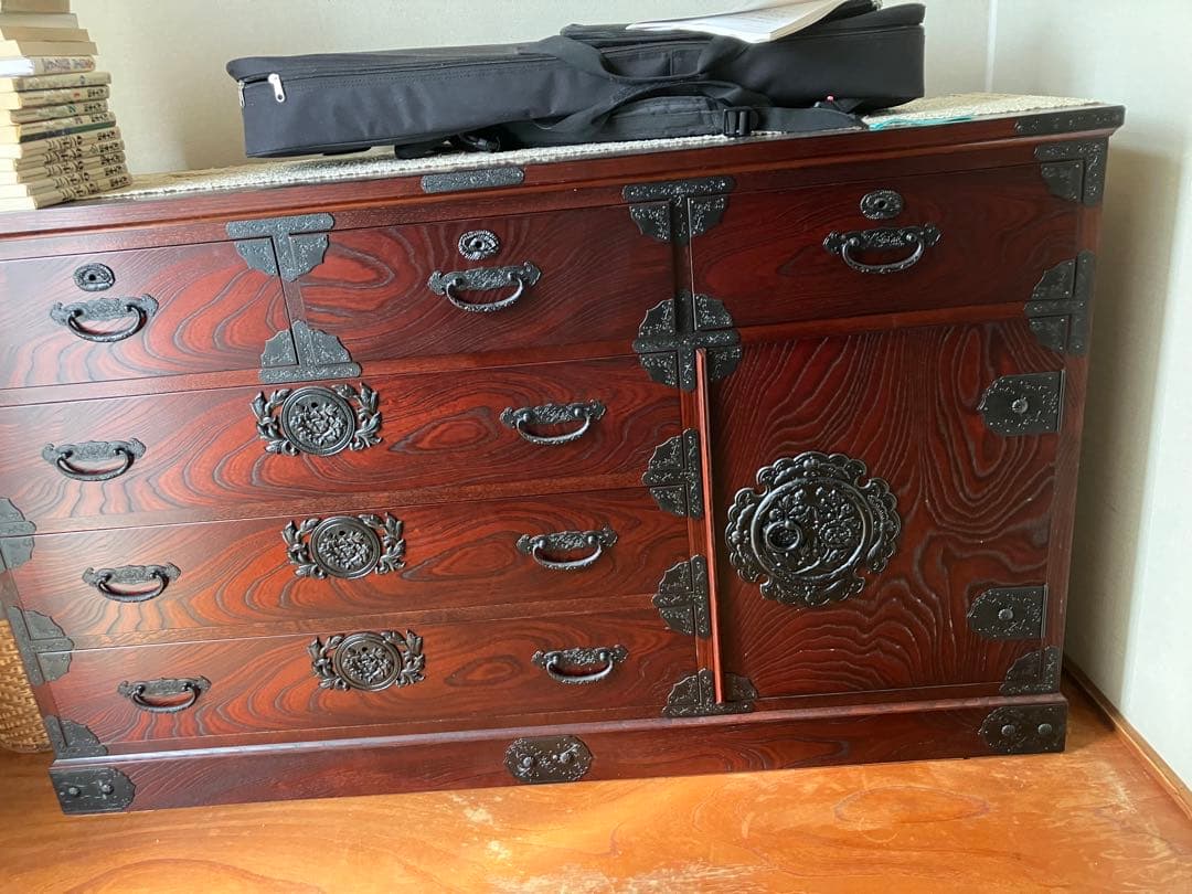 送料込 筑後民芸 ダークブラウン 桐箪笥