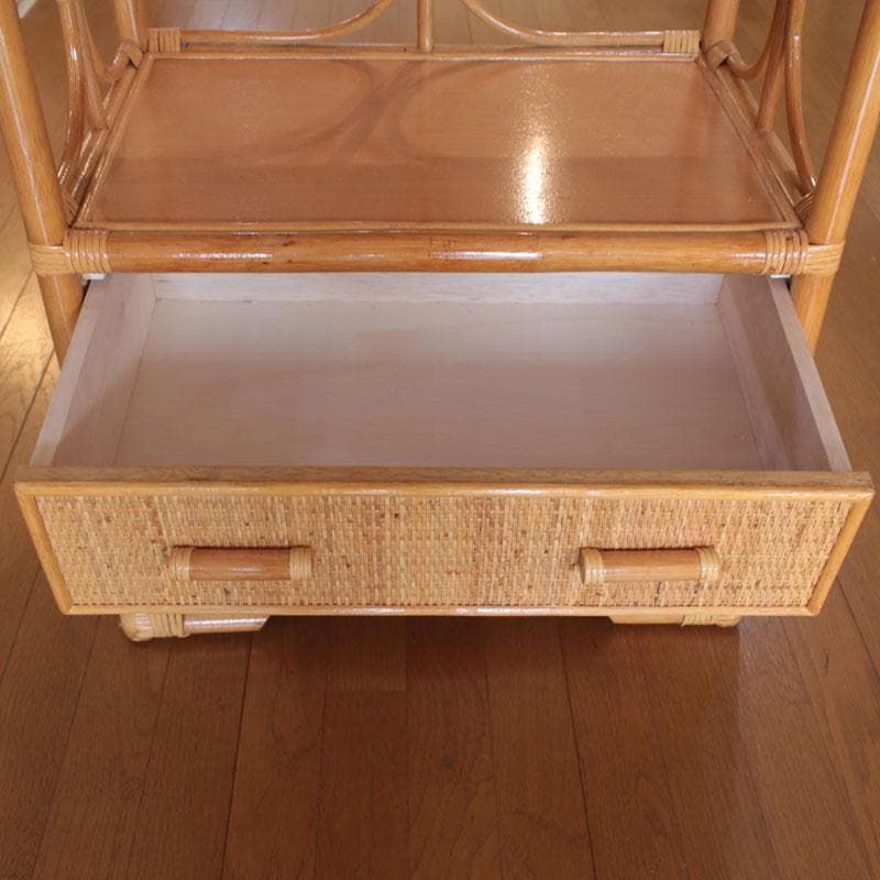 ラタン製ラック オープンラック 籐家具 棚 ナチュラル 214-1333