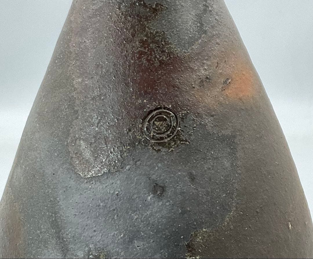 【１０】◆江戸時代初期　古備前焼舟徳利　桐保存箱◆