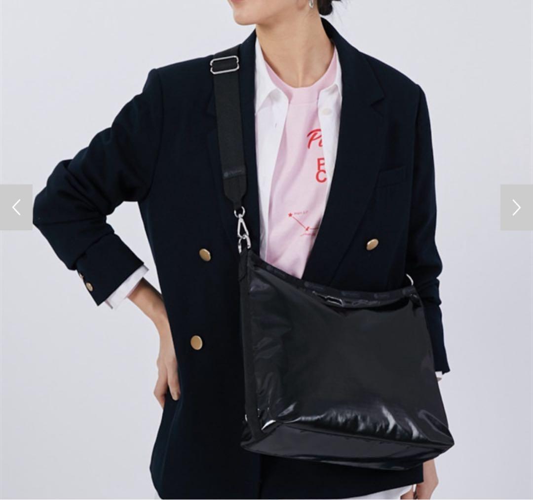 ま*ん様 レスポ　ブラックシャイン　ショルダー