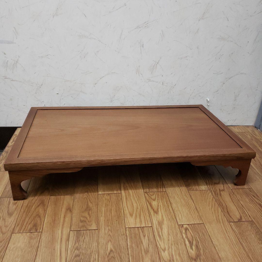 蔵出し特価　本欅無垢材　花台　艶消し ５９×３５×１０cm