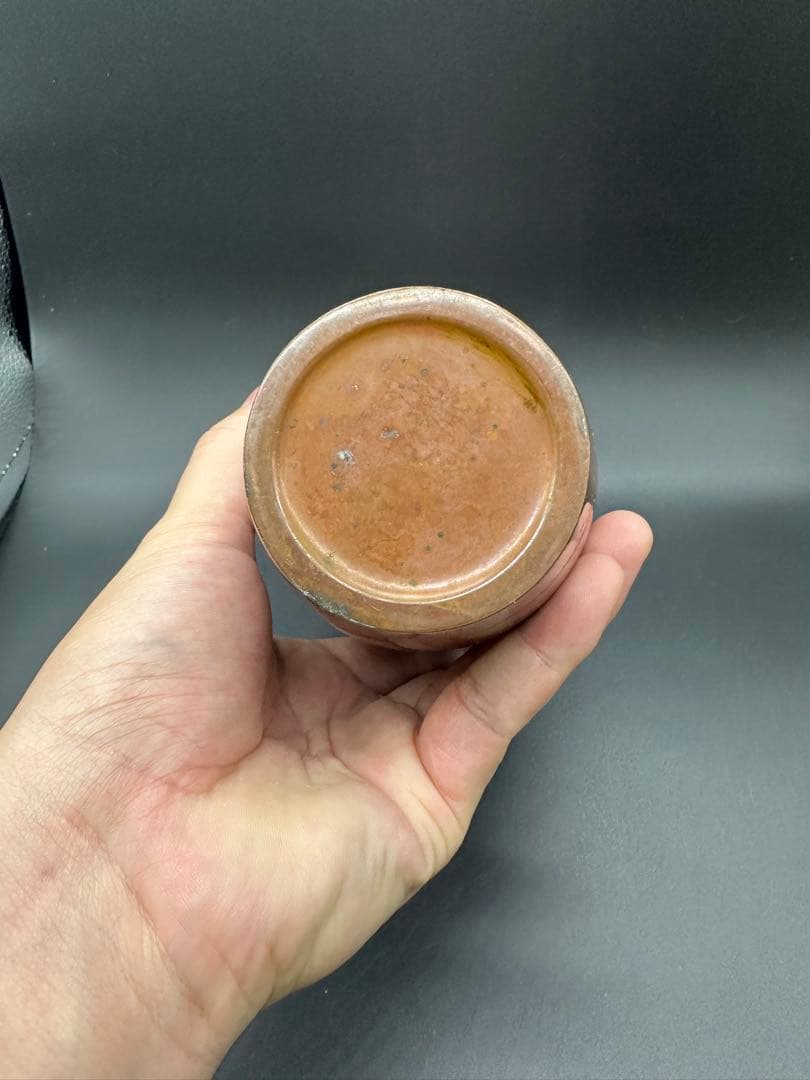 明治時代　花瓶　片切彫　骨董古美術