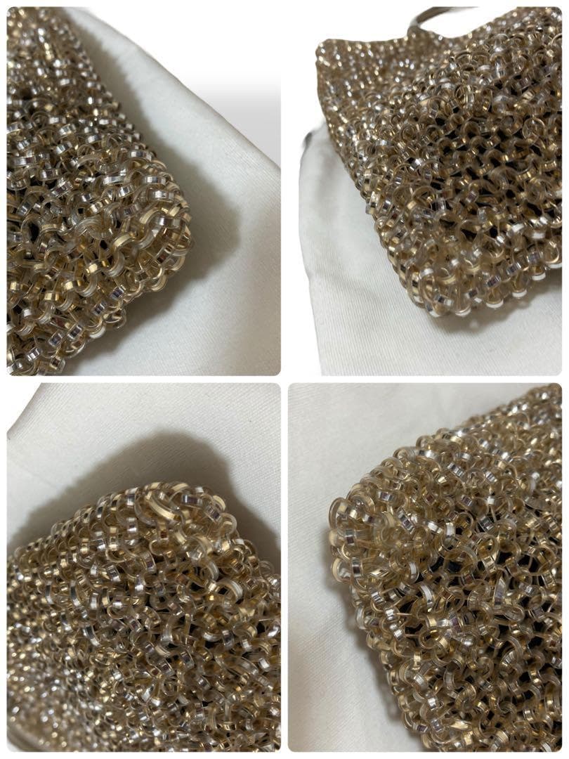 【美品】アンテプリマ　パーティーバッグ　ワイヤー　ハンド　ゴールド　ギャランティ