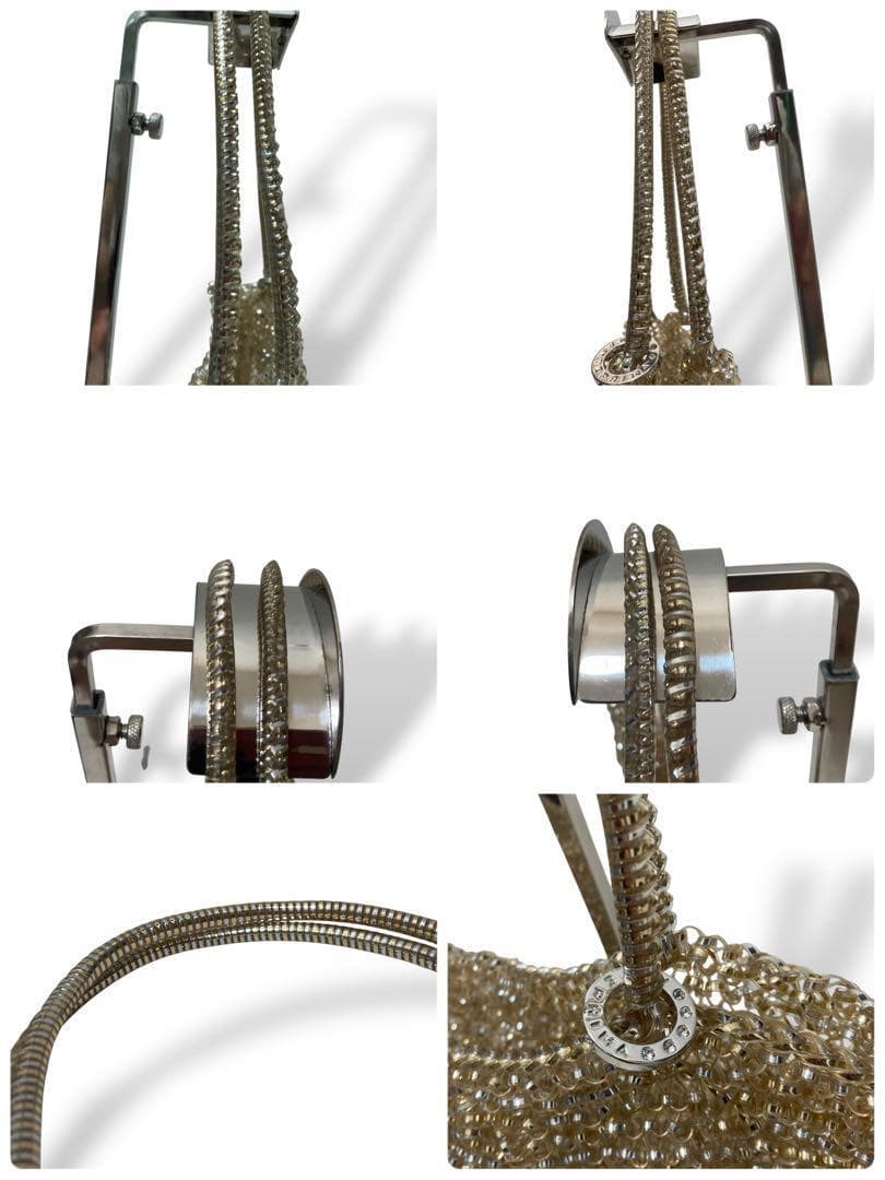 【美品】アンテプリマ　パーティーバッグ　ワイヤー　ハンド　ゴールド　ギャランティ