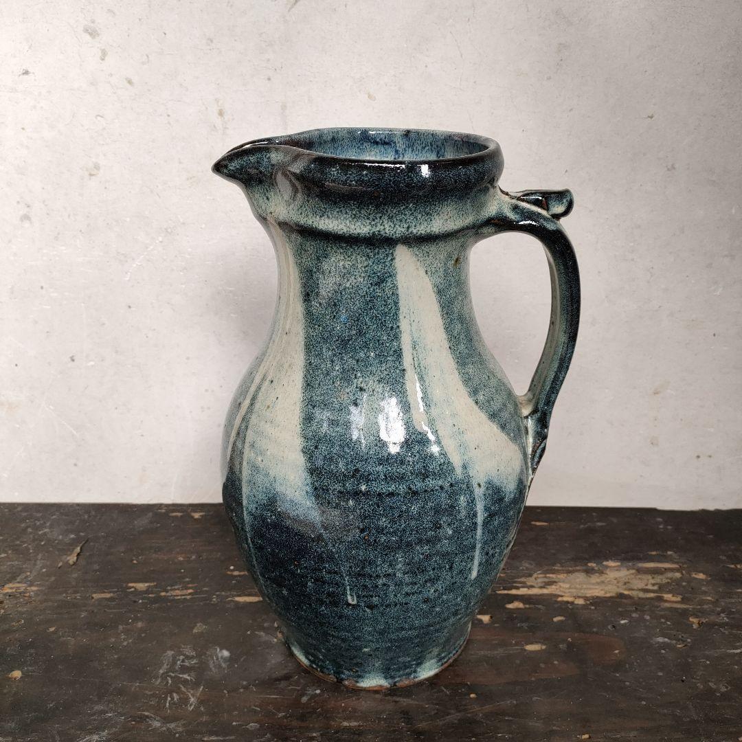 【希少】湯町窯 水差し ピッチャーレアアンティークビンテージ民藝デザイン花瓶器