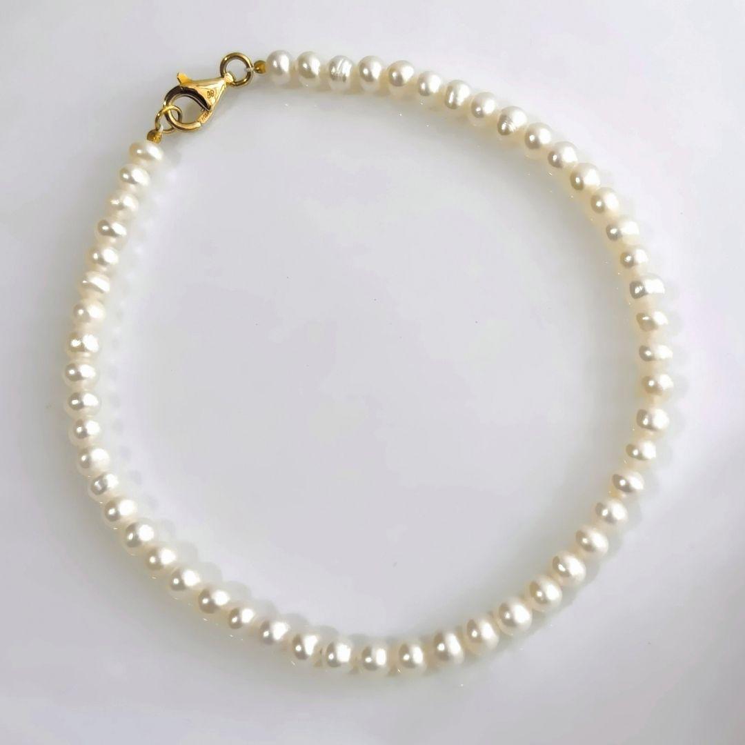 ■24時まで■ジュエリーマキ K18 パール アンクレット 750 真珠