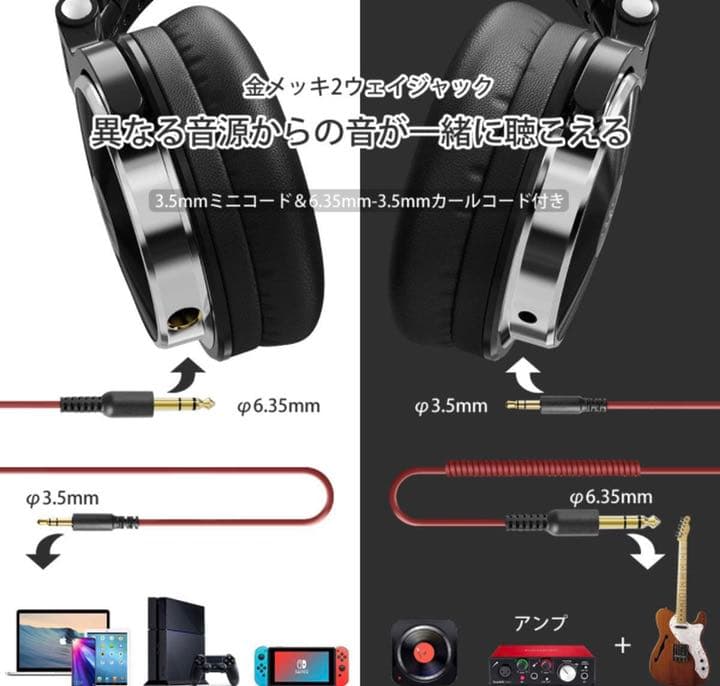 OneOdio Pro10 ヘッドホン オーバーイヤー 密閉型