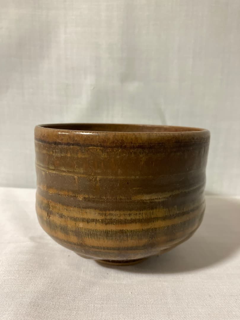 実家整理 茶道具 鉄釉 志野焼 茶碗 在銘
