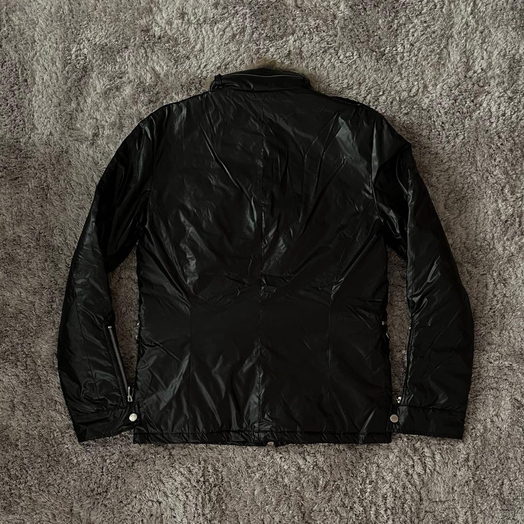 FUGA ファー ライダース 光沢 ナイロン ジャケット archive 中綿