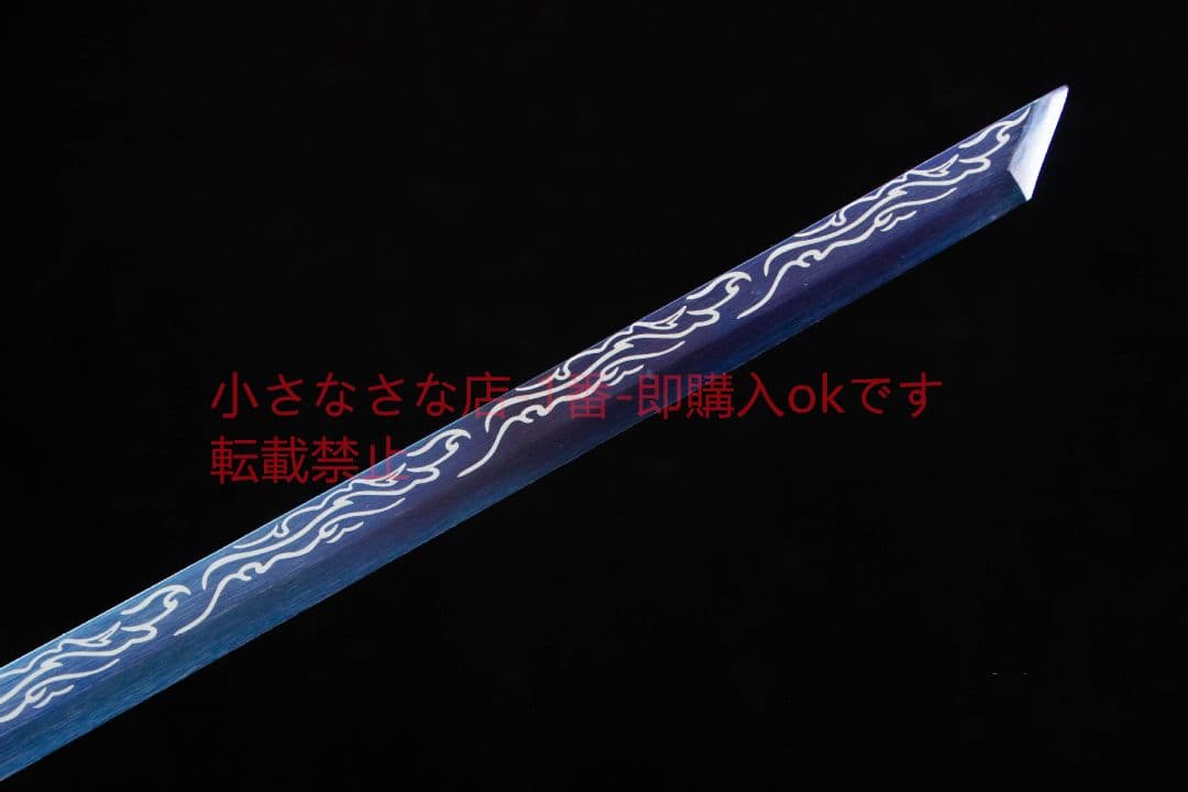 ブルーフレームリングトップナイフ 武具 刀装具 日本刀 唐剣 模擬刀 居合刀