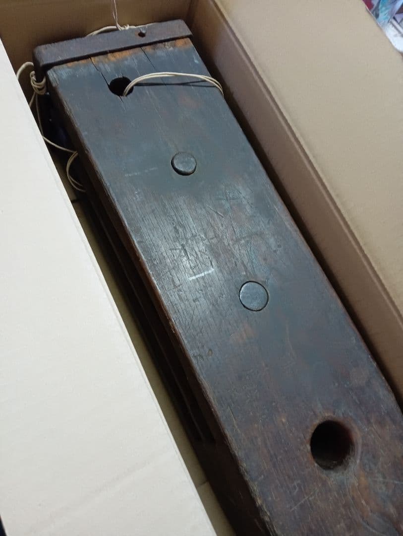 阿波國徳島藩蜂須賀家２５万７千石知行地内旧家蔵出２００〜２５０年前頃欅造井戸滑車