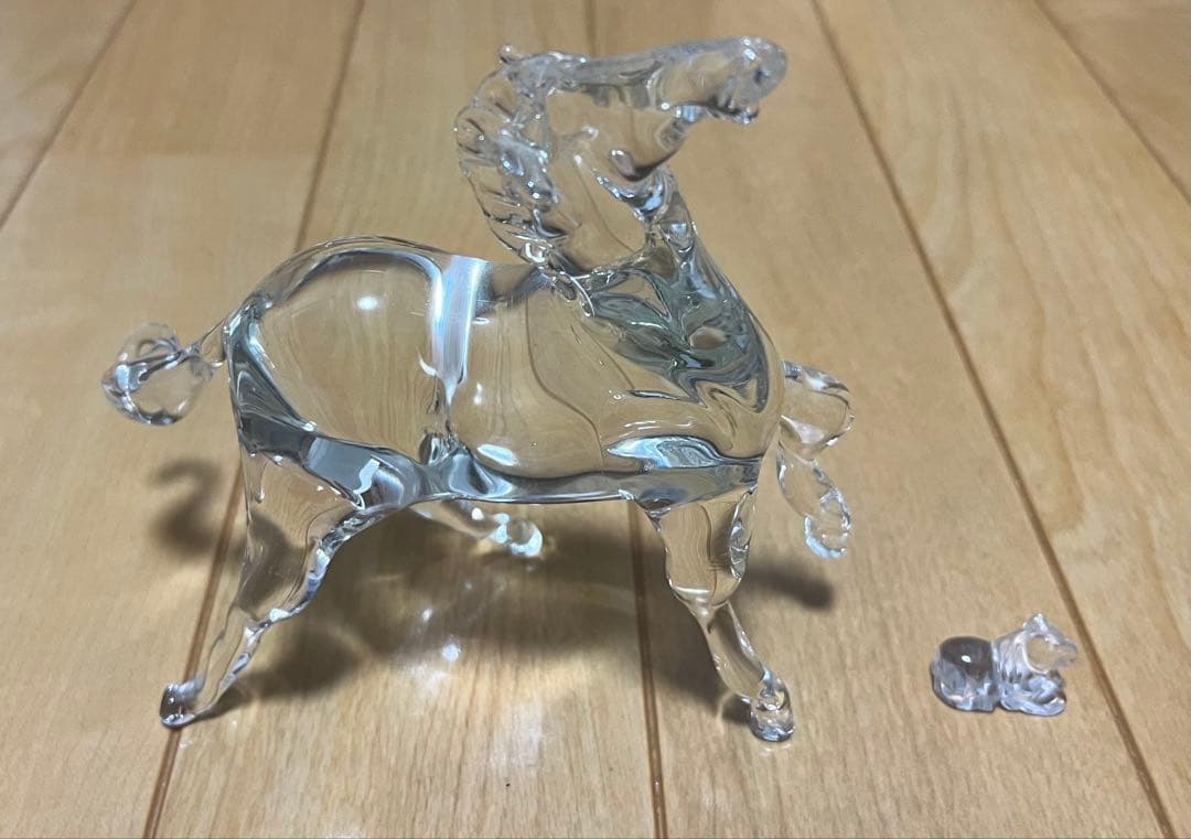 ガラス製 馬の置物 約10cm