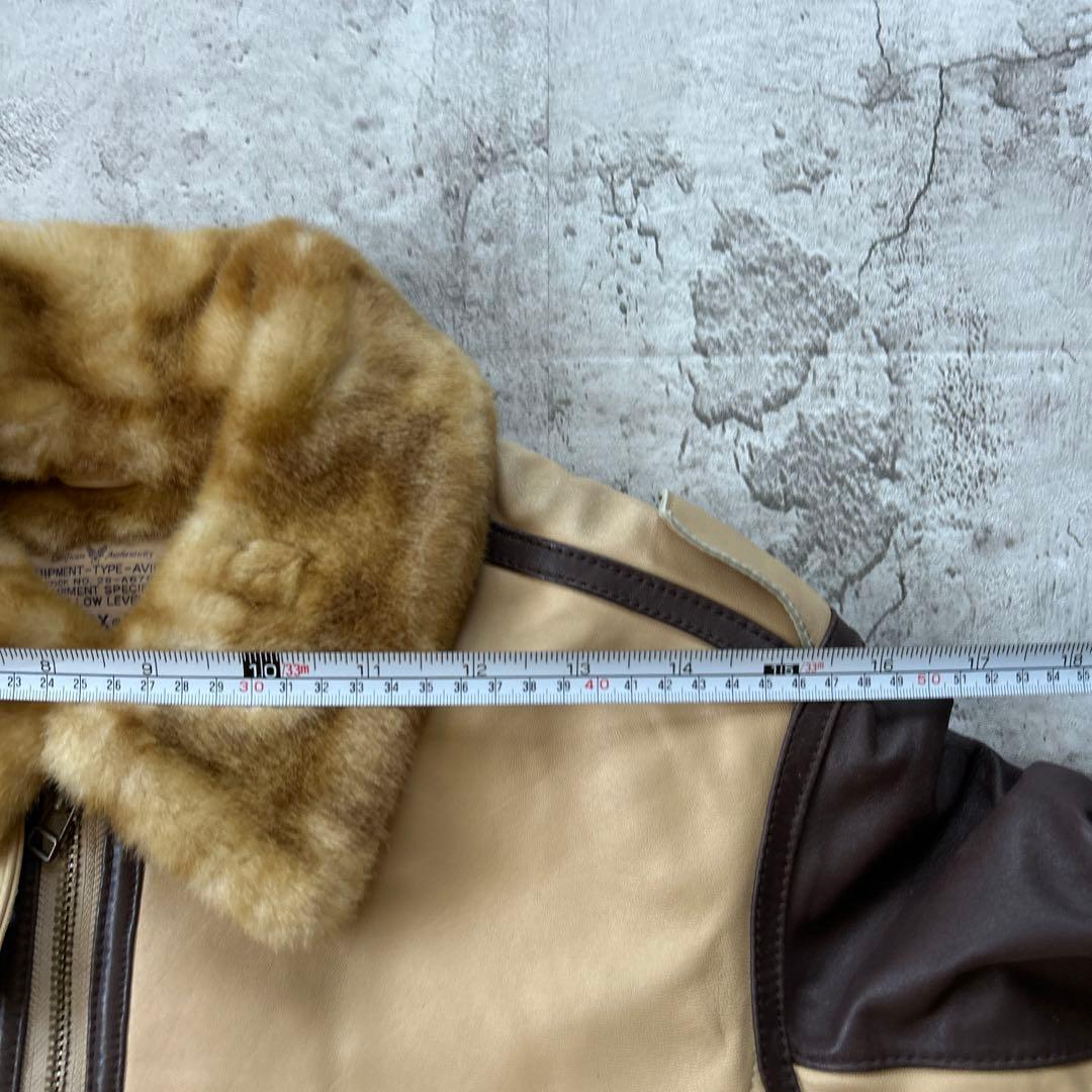 希少 AVIREX 羊革 ラムレザー B-3 ボマージャケット M