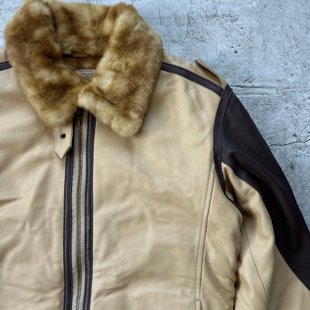 希少 AVIREX 羊革 ラムレザー B-3 ボマージャケット M