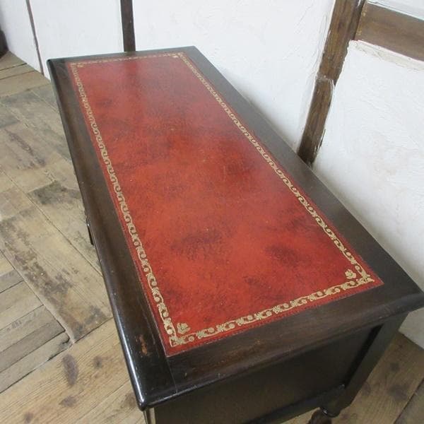 イギリス アンティーク 家具 レディーデスク 机 収納 書斎 英国 6075e