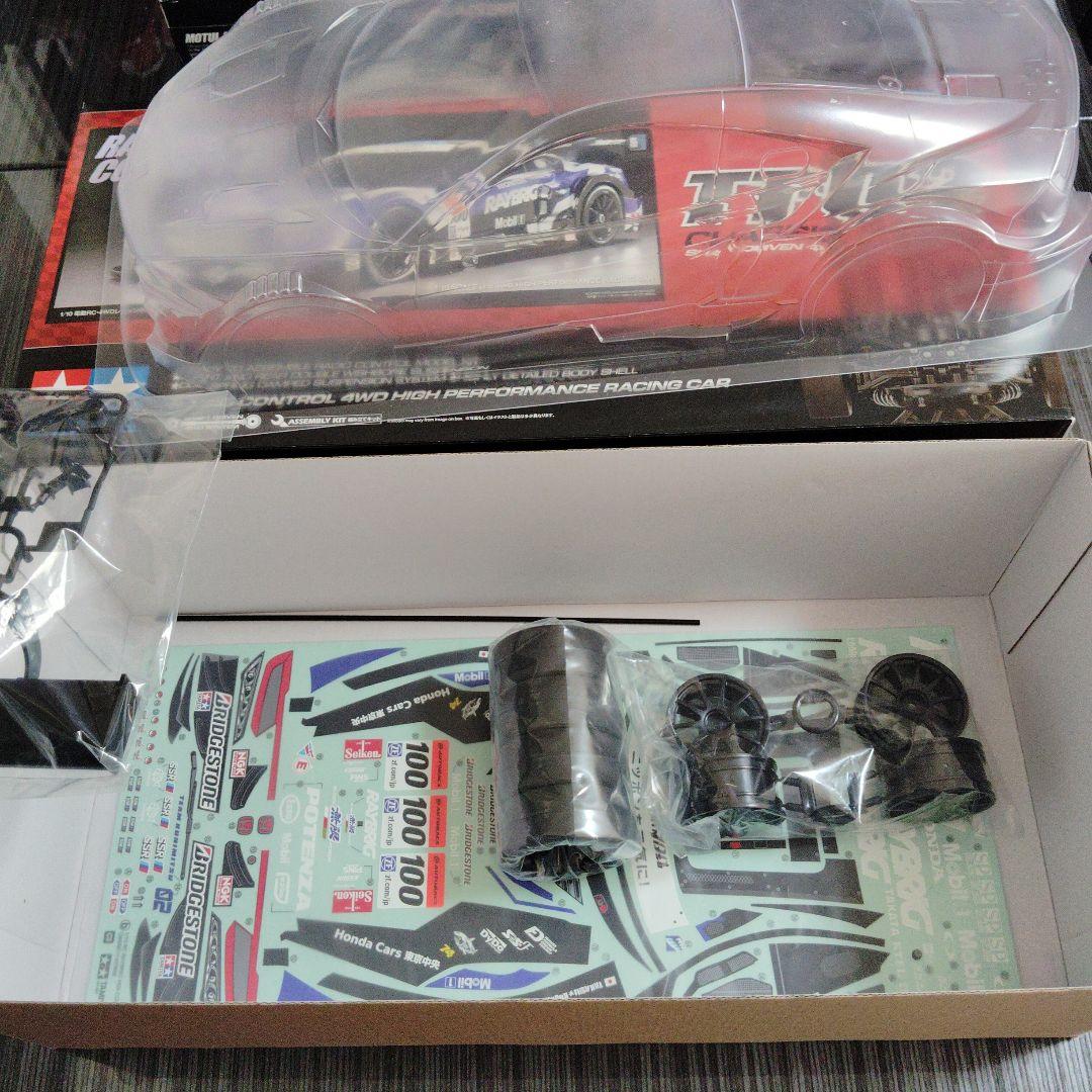 タミヤ 1/10 TT 02ボディ専用タイヤホイール付き まとめ売り。