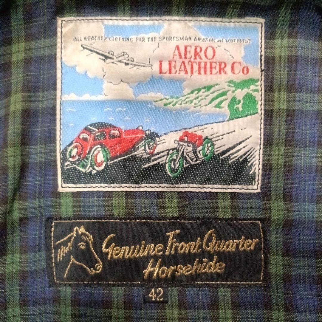 ✨AERO LEATHER 茶芯 ホースハイド カフェレーサーシングルライダース