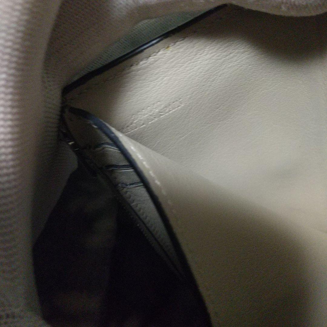 ロエベLOEWEバーティカルウォレットグリーン系 三つ折り財布 レザー