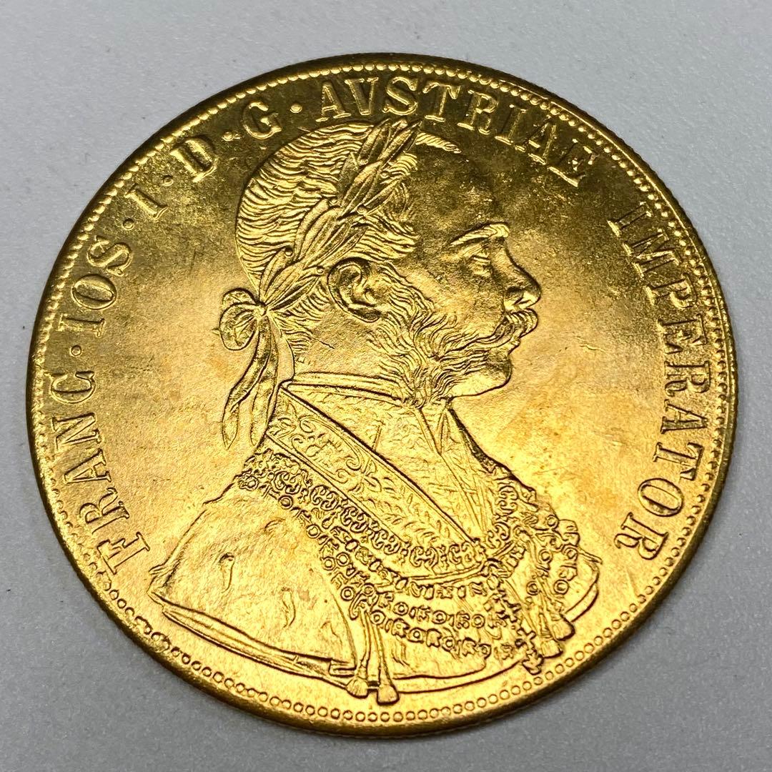 海外古銭　オーストリア　ダカット　双頭の鷲　　1881年
