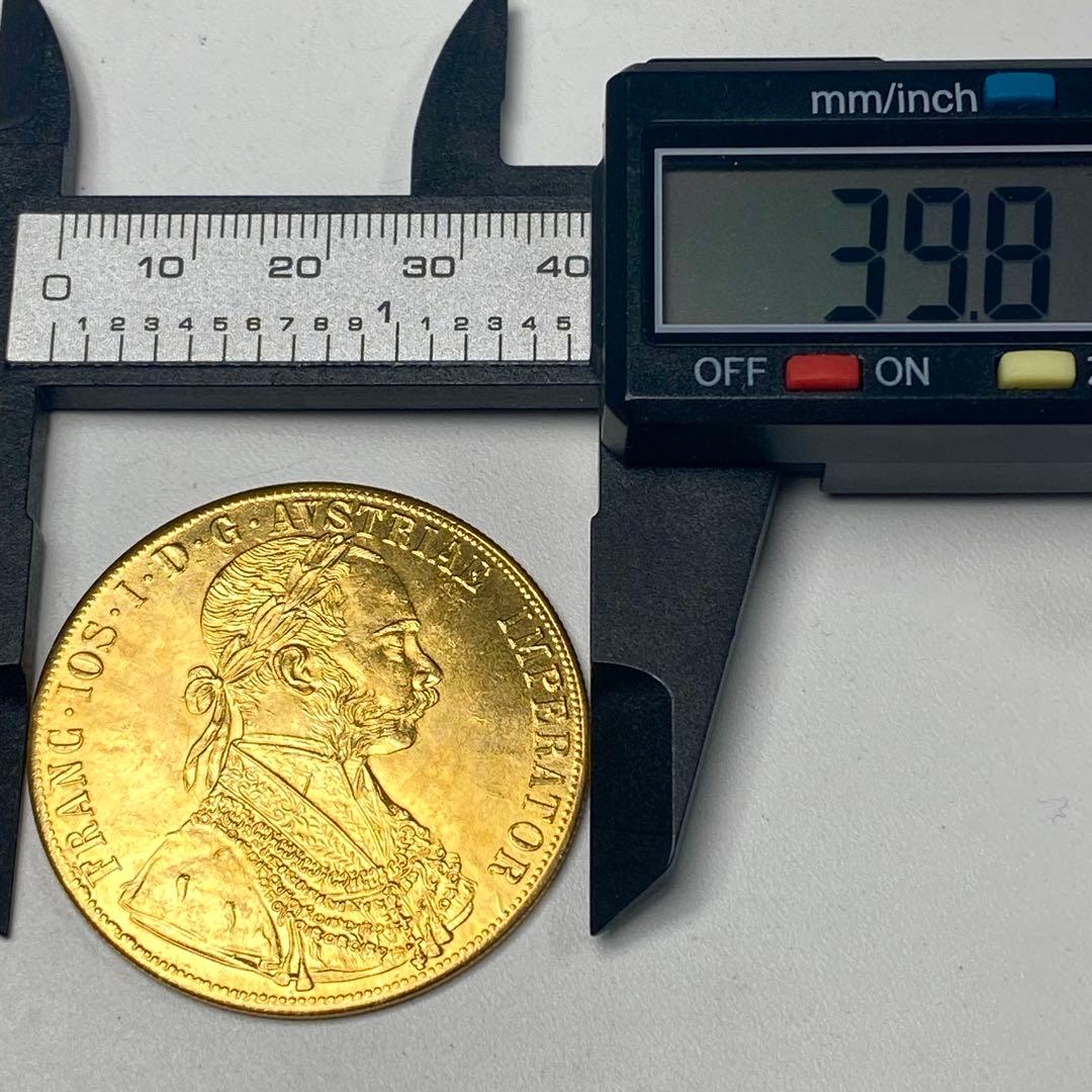 海外古銭　オーストリア　ダカット　双頭の鷲　　1881年