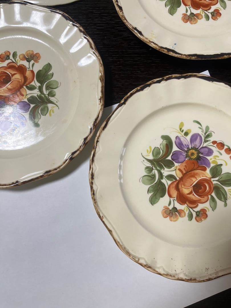 アンティーク　プレート　5枚　イタリア　pagnossin