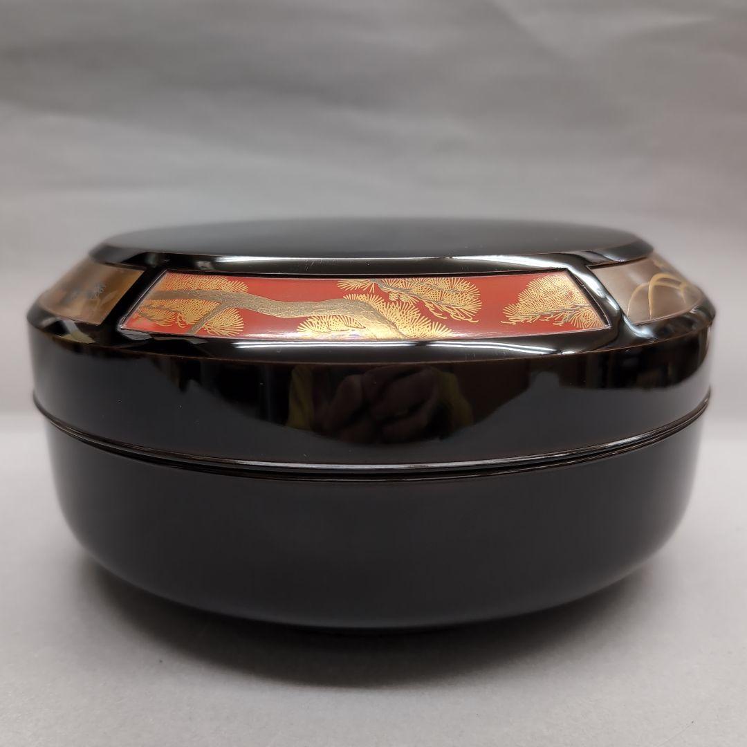 平安　象彦　西村彦兵衛　五清蒔絵　車軸形喰籠　茶道具