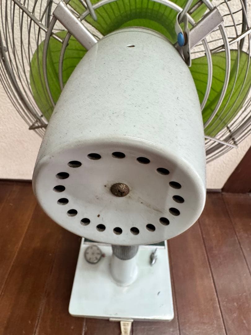 動作確認済み 当時物 National ナショナル扇風機　F-30HL 緑羽根