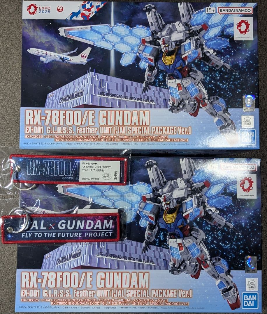 RX-78F00 E ガンダム 万博 JAL×ガンダムフライトタグ 2点セット