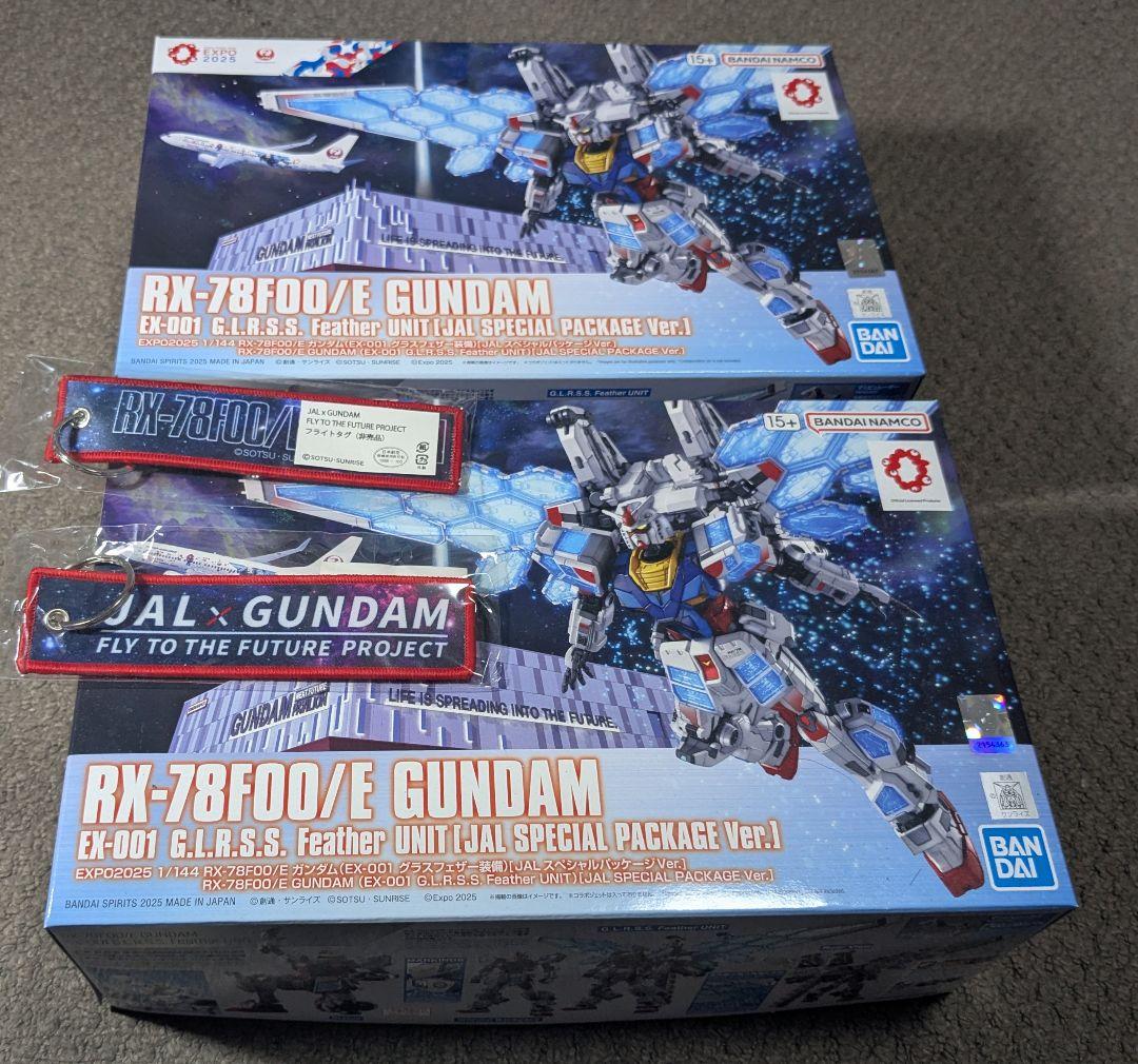 RX-78F00 E ガンダム 万博 JAL×ガンダムフライトタグ 2点セット