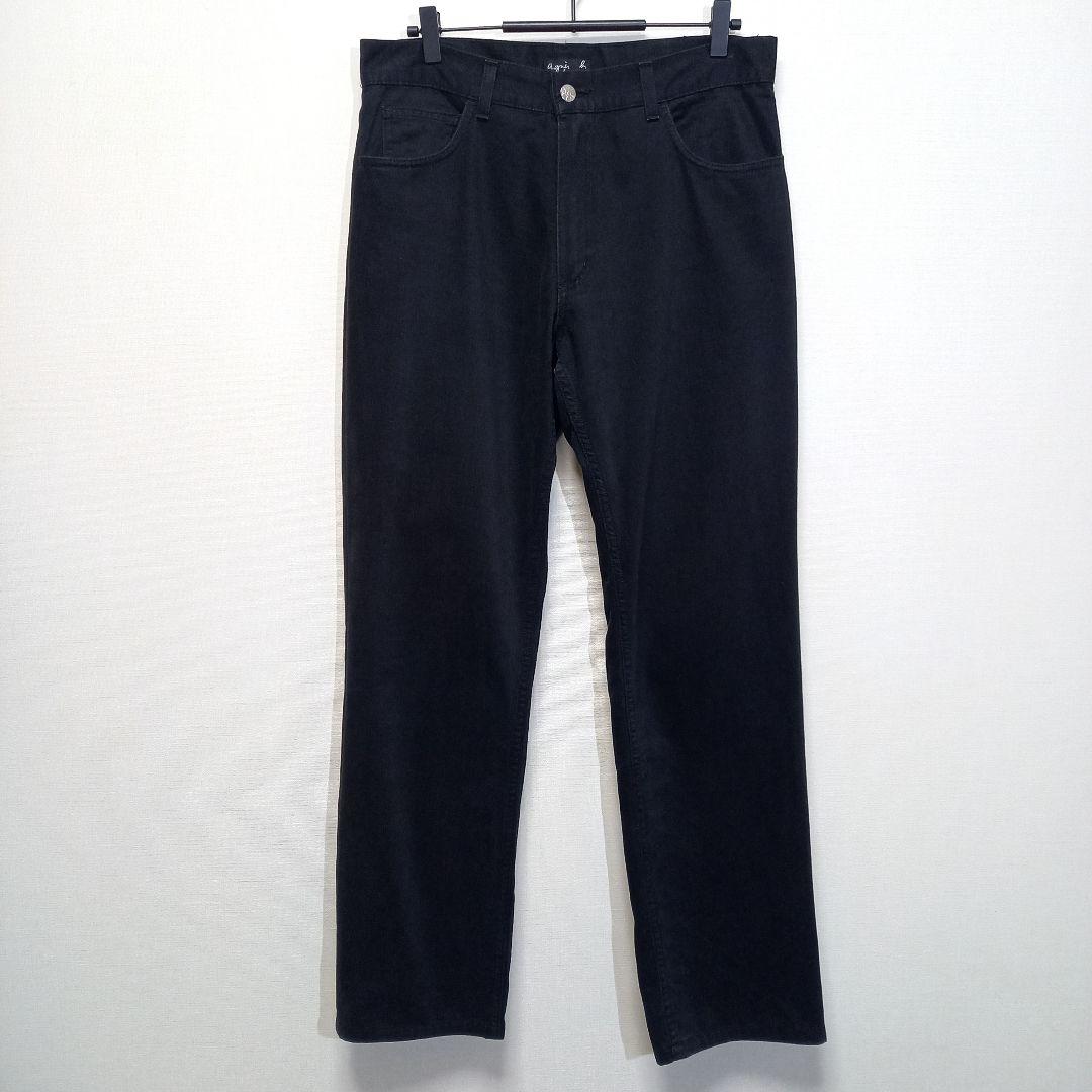 W83cm 90s フランス製 アニエスベーオム コットンツイル パンツ 42